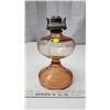 Image 1 : Pink depression glass oil lamp - no chimney