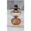 Image 3 : Pink depression glass oil lamp - no chimney