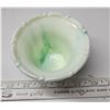 Image 2 : Vaseline slag glass - green swirl