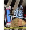 Image 2 : Mop bucket and mops + Plastic container with cleaning supplies/etc. + broom