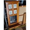 Image 2 : Wooden hanging mirror with picture frames + Wooden calendar holder + retractable storage container