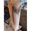 Image 4 : Standing wooden storage unit - hand painted (9.5"x 8.25"x 38.75")