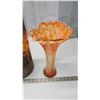Image 2 : 20" Tall Flowered vase & 12" glass vase
