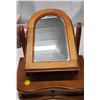 Image 2 : Wooden desk vanity mirror, with drawer - 15"H x 11 1/2"W x 7"D