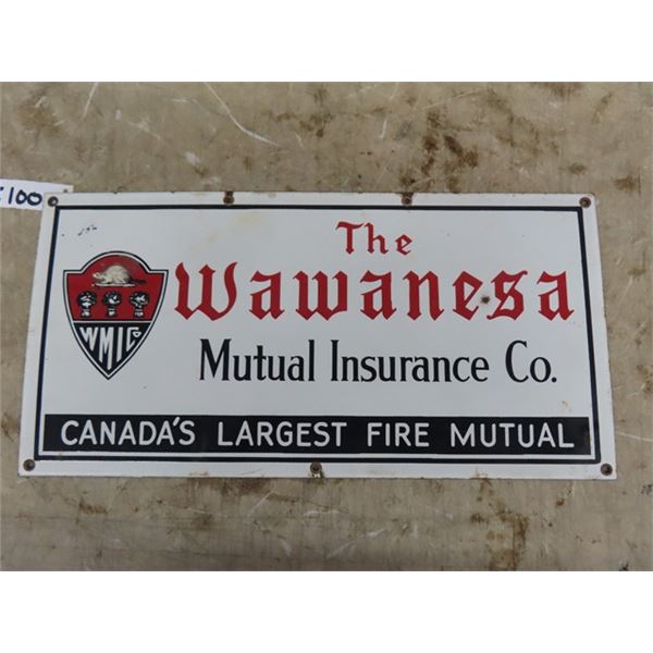 Wawanesa Insurance Porcelain Sign