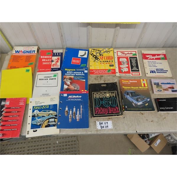 Assorted Auto Manuals + Parts Catalogs ; Champion,