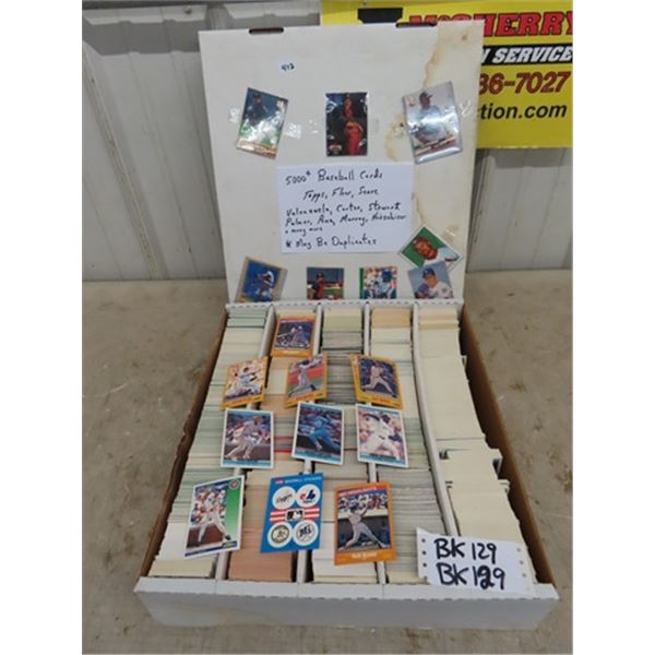 5000 ++ Assorted Baseball Cards; Topps, Fleer, Score, 