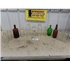 Image 1 : Lot of Assorted Glass Bottles ; Clear, Brown, Green - 