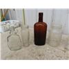 Image 2 : Lot of Assorted Glass Bottles ; Clear, Brown, Green - 
