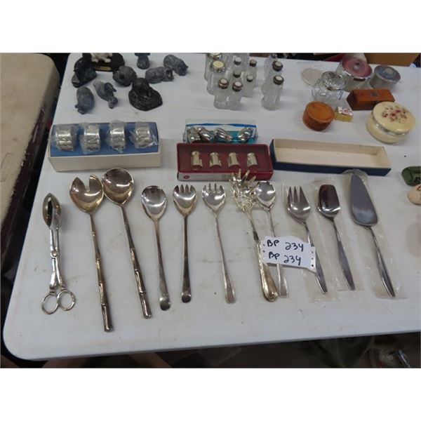 Flatware, Utensils, Salt + Pepper Shakers, Napkin Rings