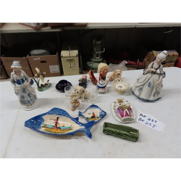 China Figurines, Ornaments, Fish Tray, plus more