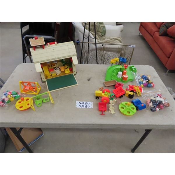 Fisher Price School, Playground, Cars, People, Accessories