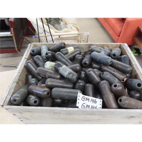 Large Wooden Crate Full of Fishing Floats
