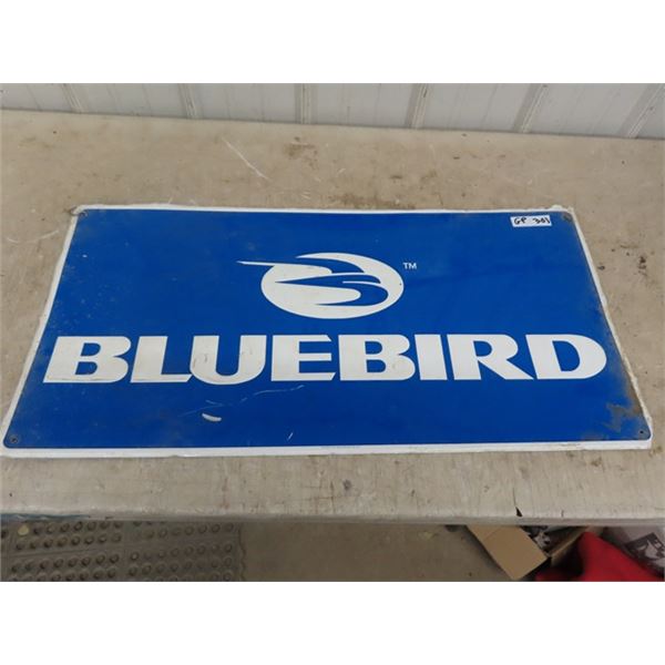 Blue Bird Metal Embossed Sign 18" x 36" 