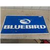 Image 1 : Blue Bird Metal Embossed Sign 18" x 36" 