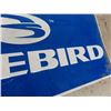 Image 3 : Blue Bird Metal Embossed Sign 18" x 36" 