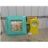 Image 1 : 2 Funky Clocks ; Wall Mount 23" x 23" & Mantle Clock 10" x 18.5" 