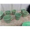Image 2 : Green Dishware , 2 Fiesta Bowls & Blanket