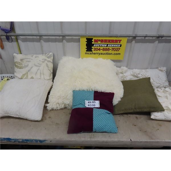 Assorted Pillows -Many Sizes, Aprons, Linens, Place Mats