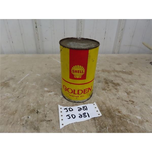 Shell Golden Motor Oil Quart Can