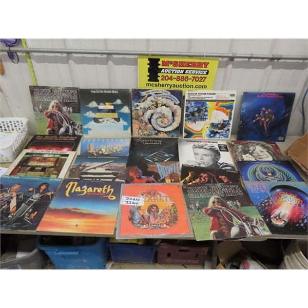 20 Assorted Rock n Roll Records ; Janis Joplin, Journey, 