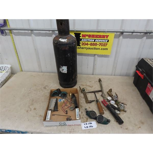 Welding Package ; Torches, Gauges, Pick, Goggles, Tank