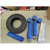 Image 5 : Rubbermaster 4.80 / 4.00 - 8 Tire, Welding Rods + 3 