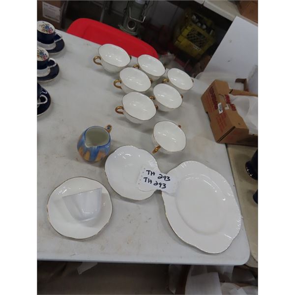 12 Shelley Fine Bone China Items; 2 Handled Cups, 