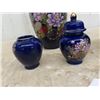 Image 3 : Cobalt with Inlay Urns + Vases