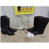 Image 1 : Inook Black Boot Sz 7, Henri Pierce Black Cowboy Boots Sz 6.5, 