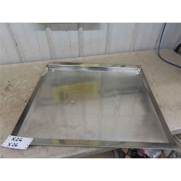 Lot of 10 Stainless Steel Commercial Metal Trays -