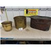 Image 1 : Vintage Copper Boiler - NO Lid + 2 Copper Planters