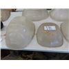 Image 5 : 4 Large Glass Street Lamp/ Industrial Shades, 4 Smaller Glass Covers