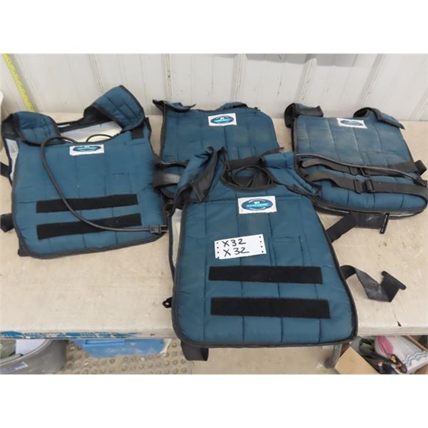 Lot of 4 Cool Zone Vests - For Those Hot Summer Days - Not Tested