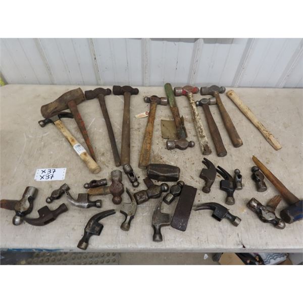 Assorted Ball Pein Hammers - Most Need Handles + 