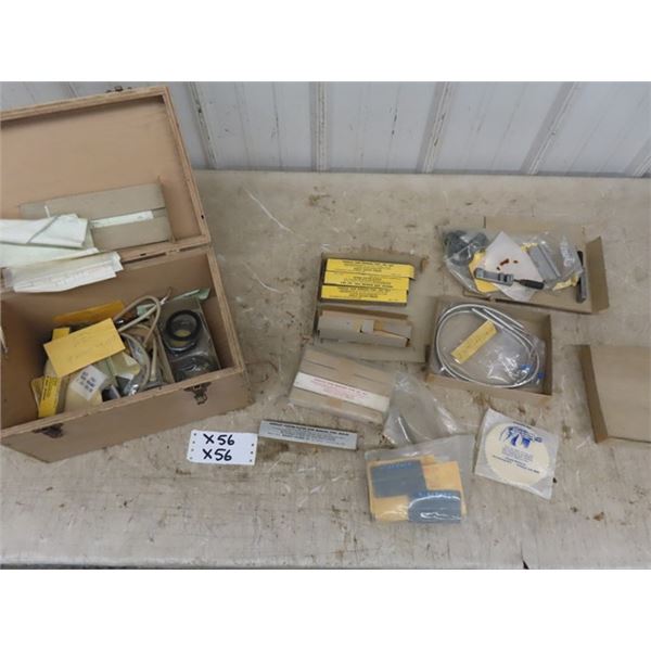 Wooden Box with Assorted Kingsley Wire Marking 