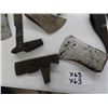 Image 3 : Assorted Axe Heads, T-Wrench, Tire Wrenches, Machete 