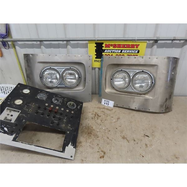 Pair of Headlight Panels - Cool Looking Gauge Panel