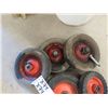 Image 3 : Bucket with Assorted Utility Wheels; (4) 8" + (2) 6" with 