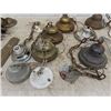 Image 3 : Assorted Hang Lamp Parts - some Brass + Other Lamp Parts 