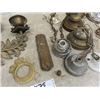 Image 7 : Assorted Hang Lamp Parts - some Brass + Other Lamp Parts 