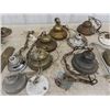 Image 9 : Assorted Hang Lamp Parts - some Brass + Other Lamp Parts 