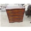Image 1 : 4 Drawer Night Stand with Leather Inlay + 