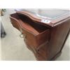 Image 5 : 4 Drawer Night Stand with Leather Inlay + 