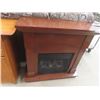 Image 1 : Electric Fireplace with Mantle 15" x 40" x 40" 