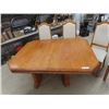 Image 5 : Oak Dining Room Suite ; Table 30" x 41" x 54" with (2) 
