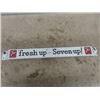 Image 1 : Vintage 7Up Porcelain Door Bar 3" x 31" 