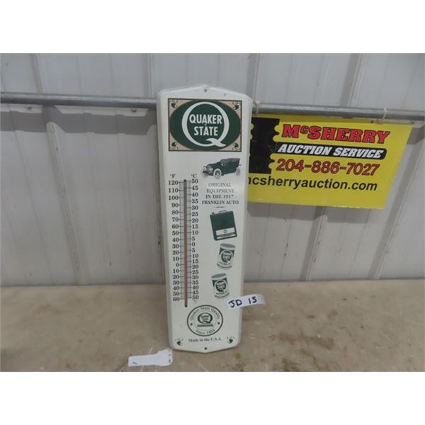 Metal Quaker State Thermometer with Bulb - 