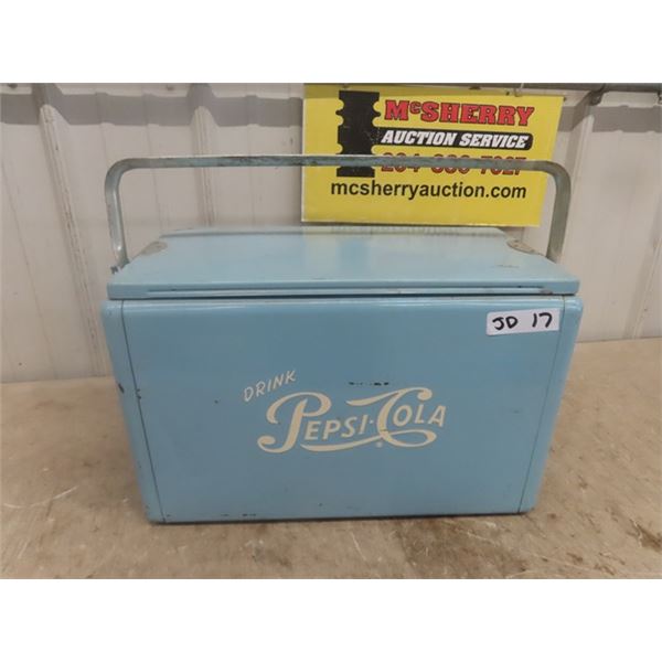 Pepsi Cola Vintage Picnic Cooler 10" x 12" x 19" 