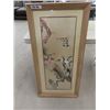 Image 1 : Framed Japanese Silk Art 21" x 42.5"